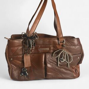Jaclyn Smith Multi-Tone Leather Shoulder Bag